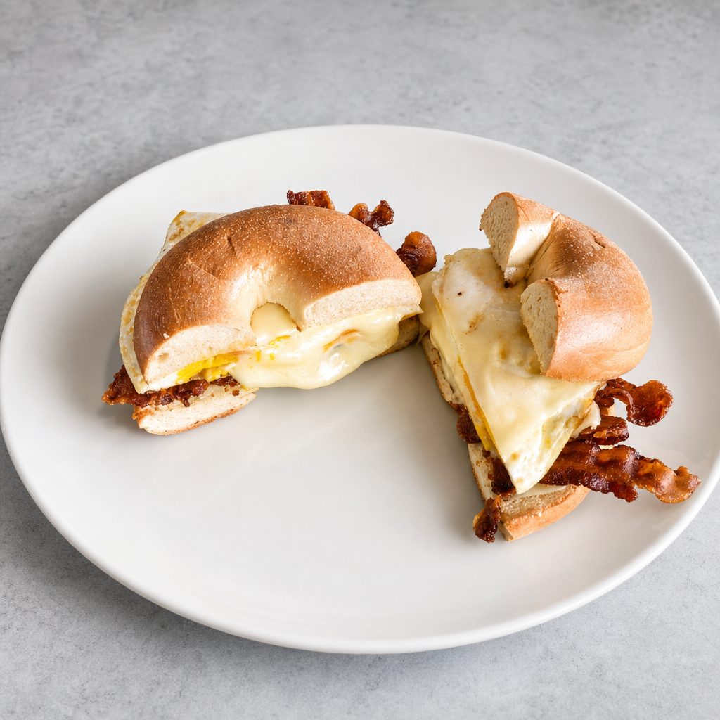 Meat, Egg, Cheese Sandwich.