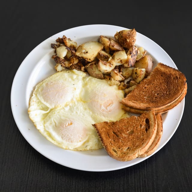 2 Eggs, Homefries & Toast.
