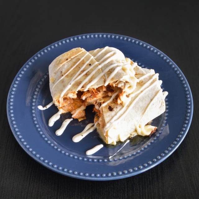 Bacon Buffalo Chicken Crunch Wrap.